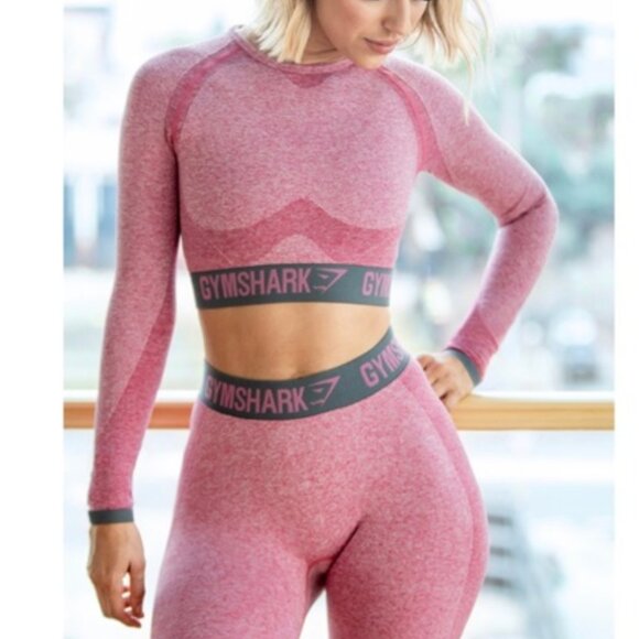 NEW size L Gymshark Flex Long Sleeve Crop Top - Picture 8 of 9